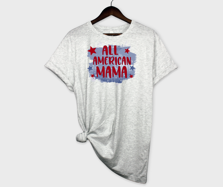 All American Mama (Blue Background) DTF Transfer Scorpio 65 Designs