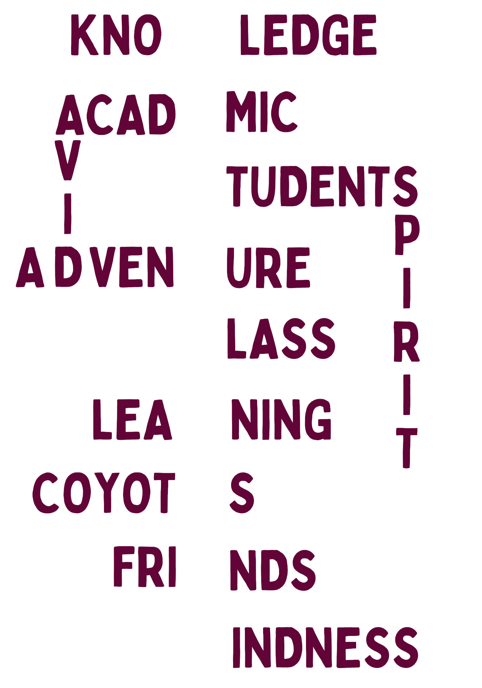 West Creek Coyotes- Crossword Scorpio 65 Designs