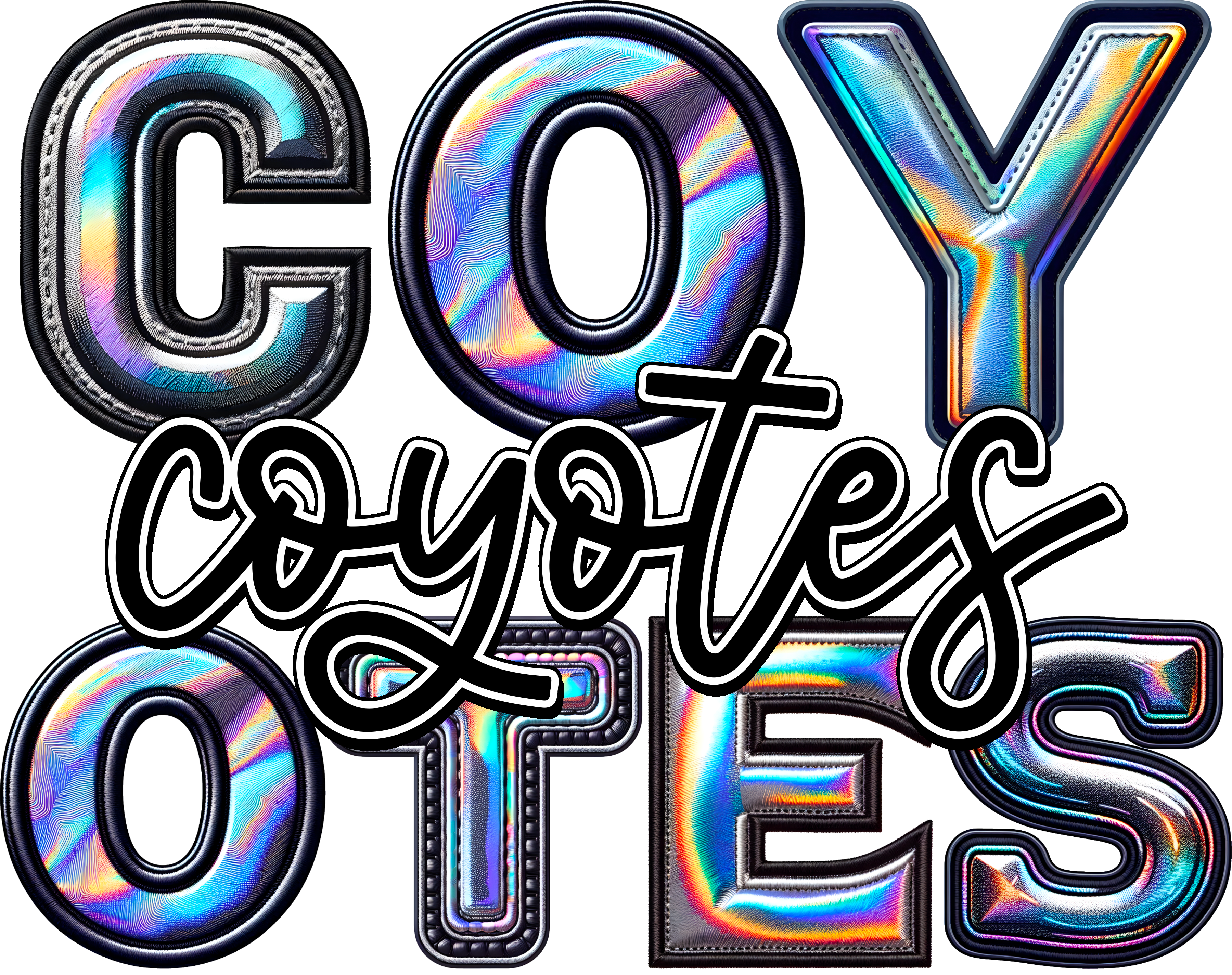 West Creek Coyotes Halo Words Scorpio 65 Designs