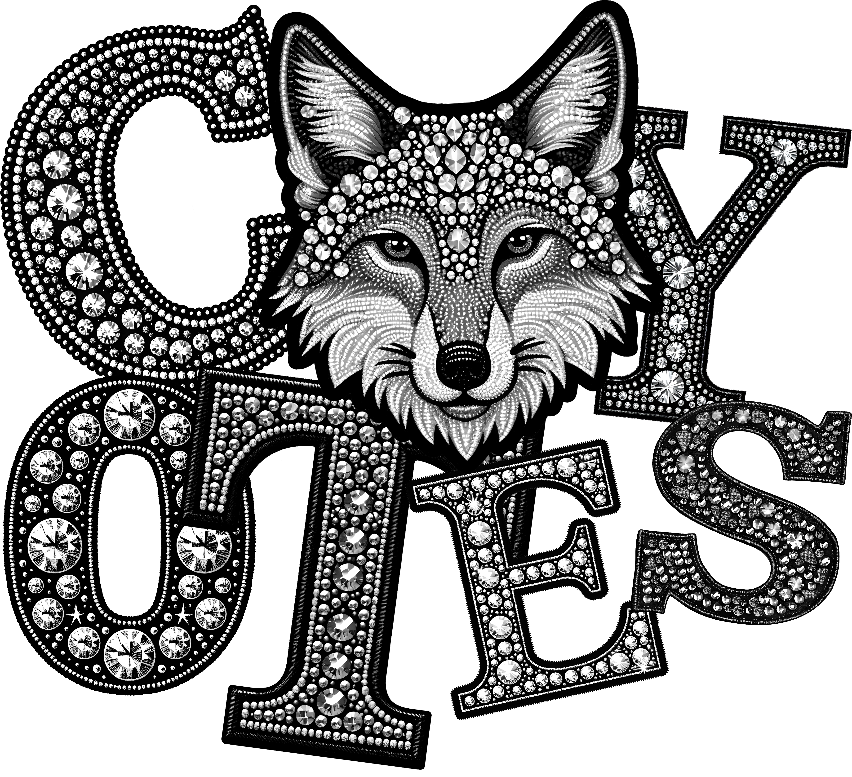 West Creek Coyotes Rhinestone Scorpio 65 Designs