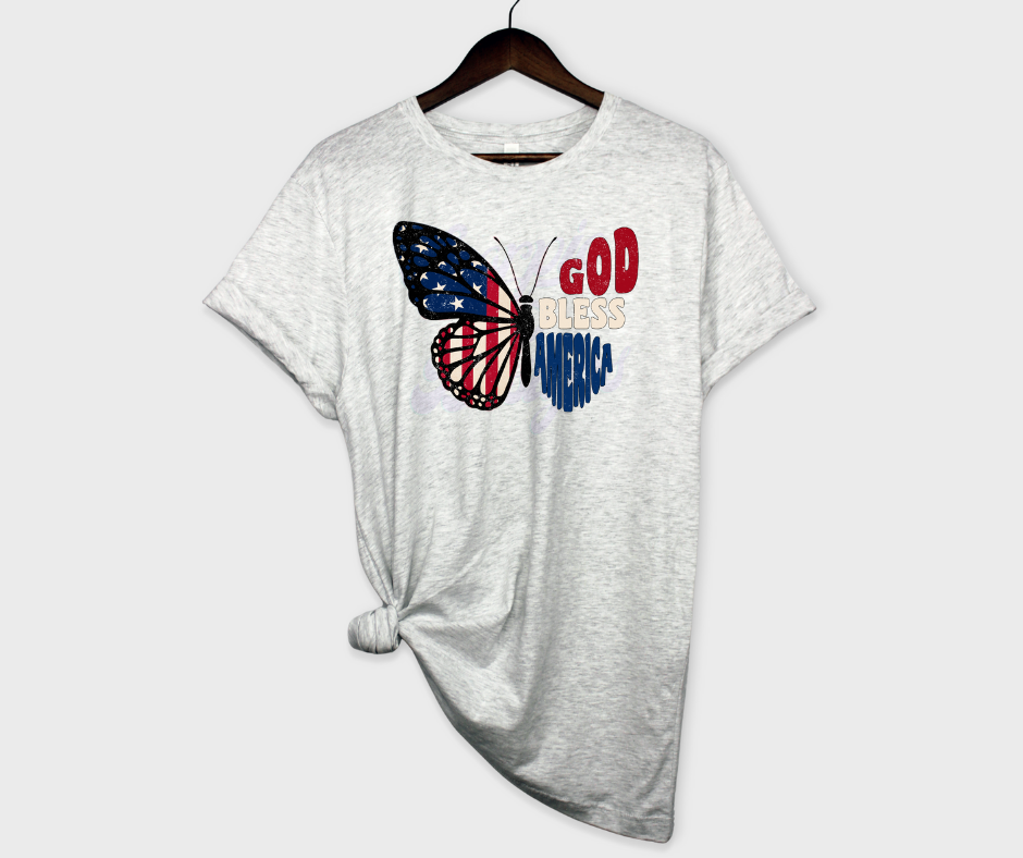 God Bless America Butterfly DTF Transfer Scorpio 65 Designs