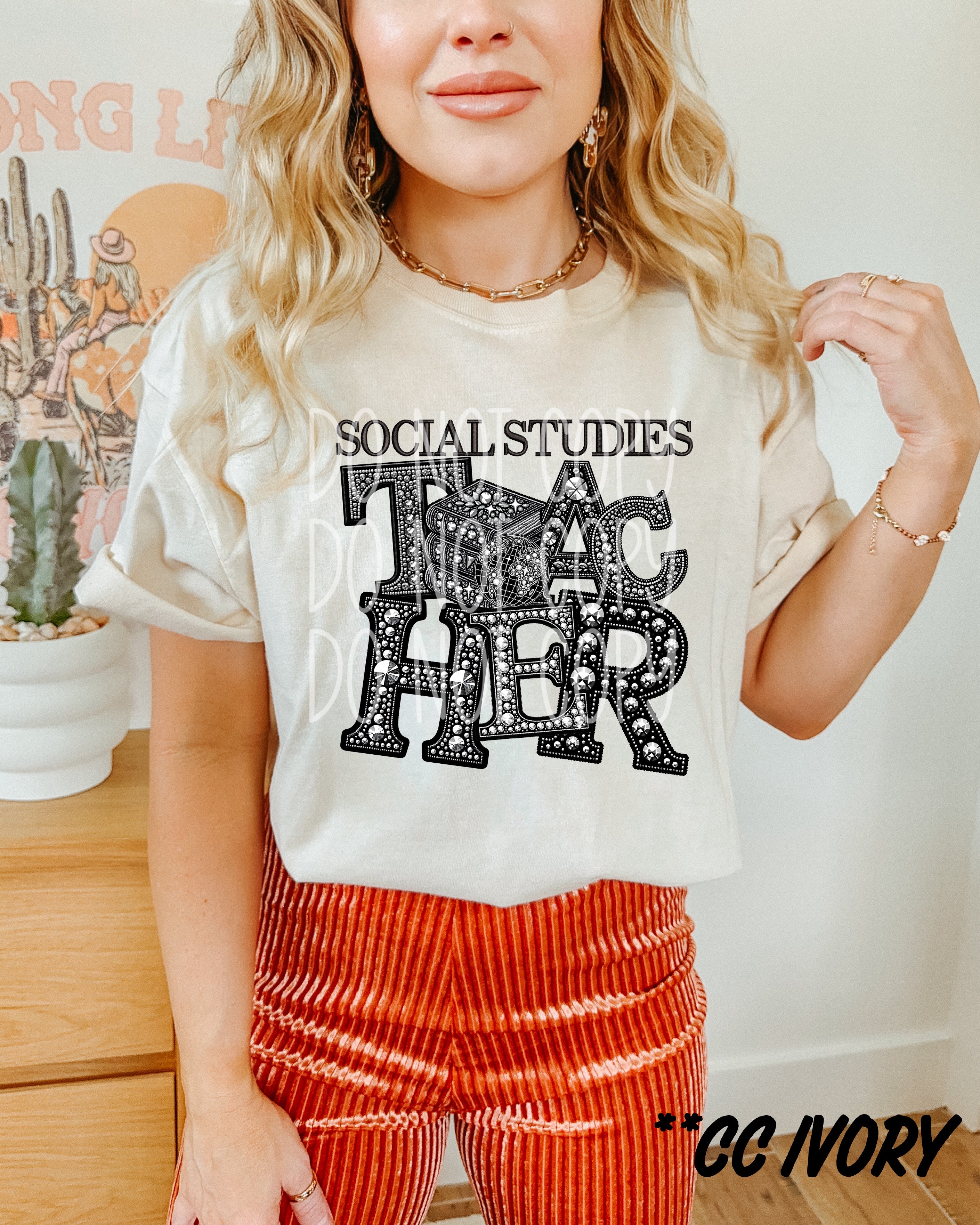 Social Studies Teacher Rhinestone Scorpio 65 Designs