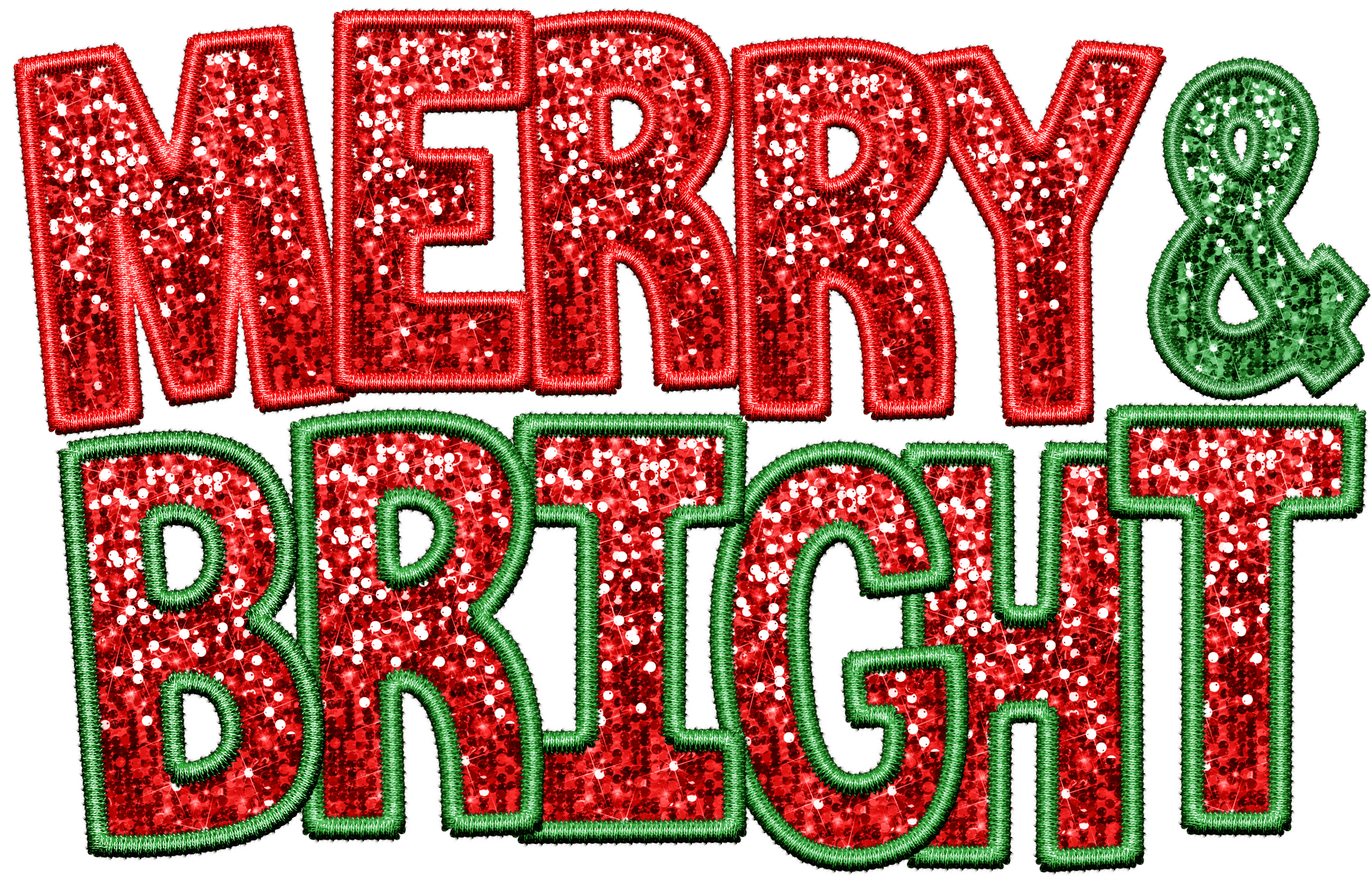 Copy of Sequin Merry & Bright - Red and Green Scorpio 65 Designs
