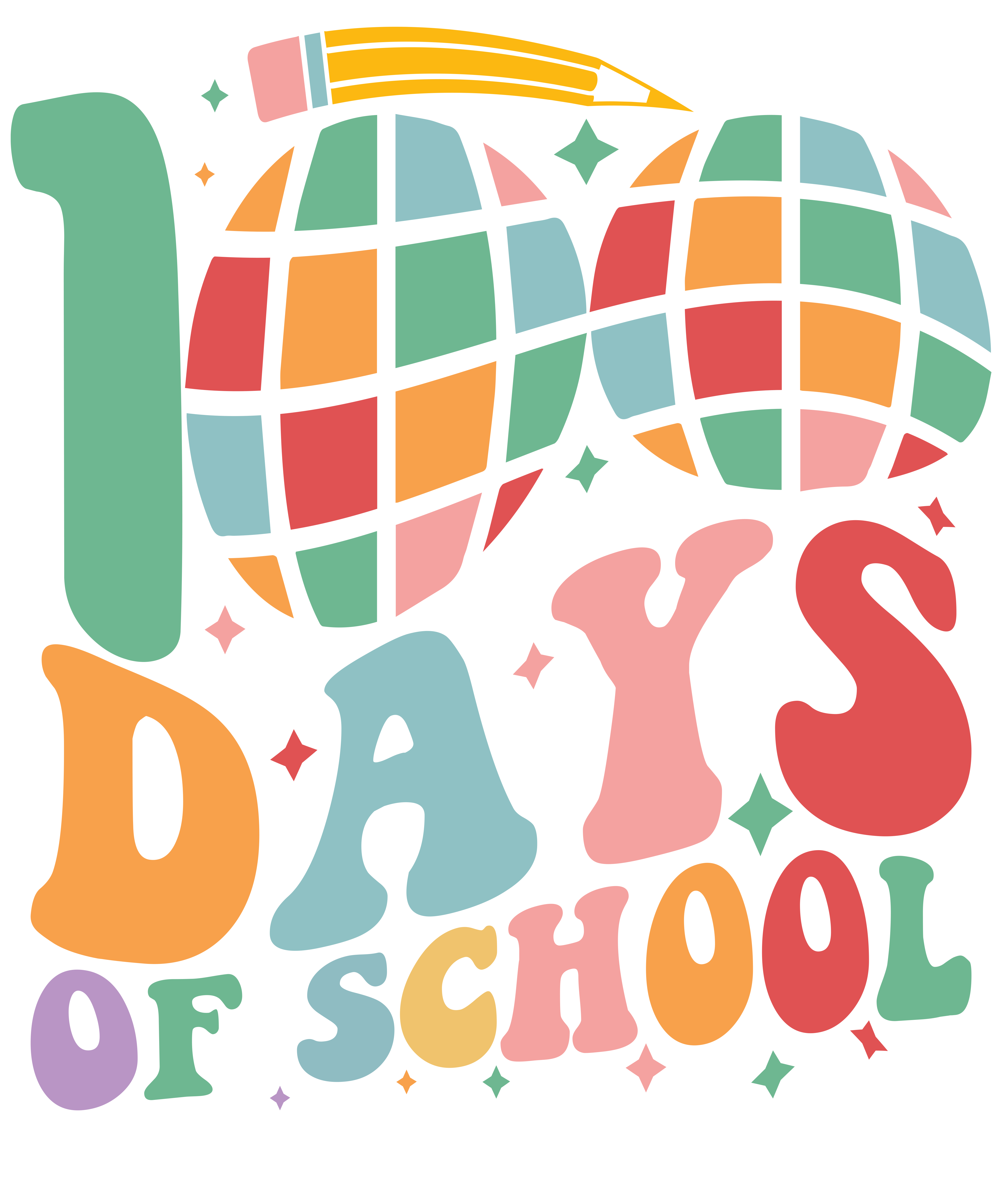 100 days of school - wavy Scorpio 65 Designs