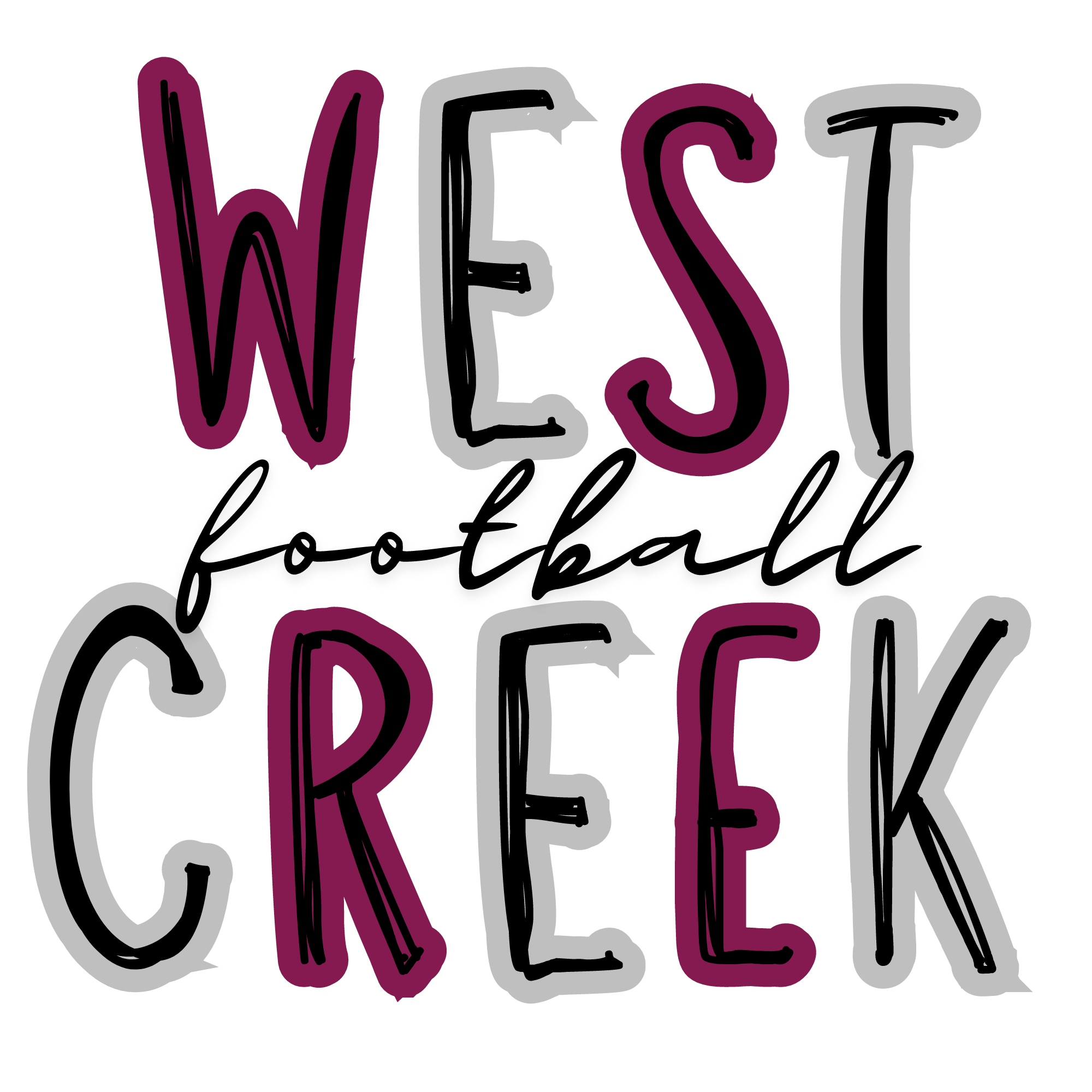 West Creek Football-Split Words Scorpio 65 Designs