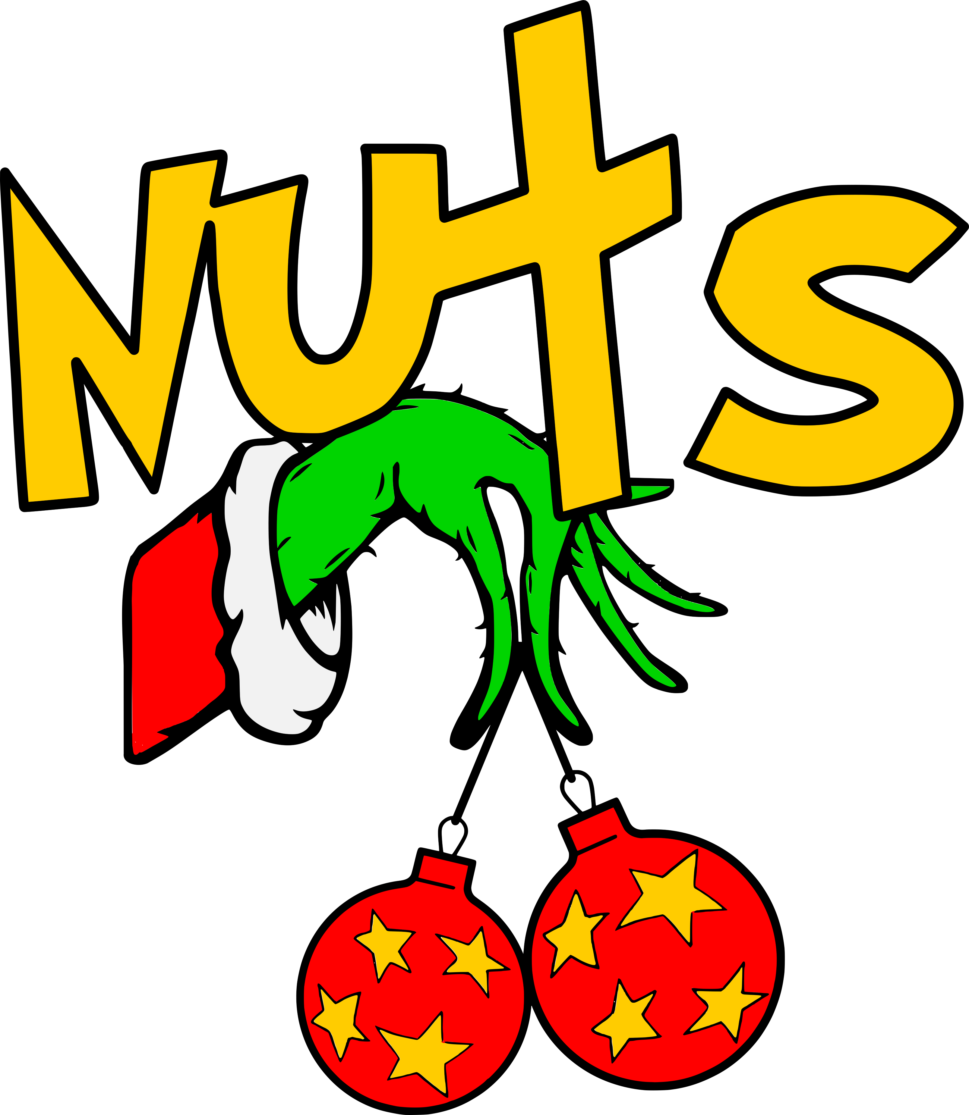 Nuts(one part of the pair) Christmas Print Scorpio 65 Designs