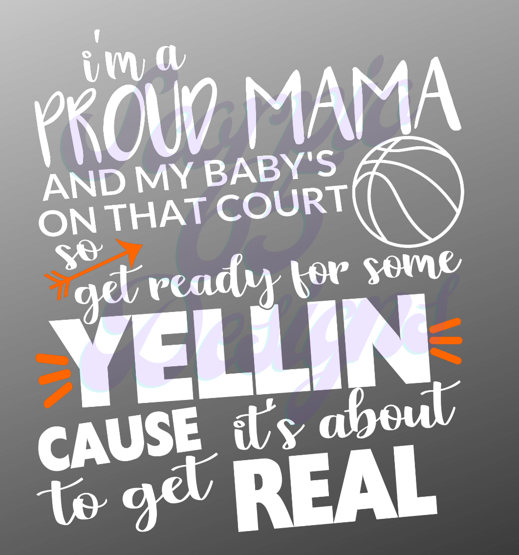 I'm A Proud Mama Basketball DTF Transfers Scorpio 65 Designs