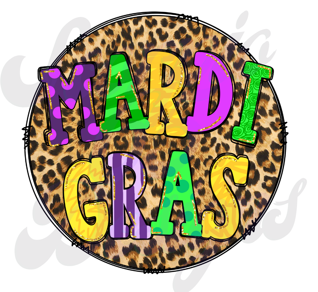 Mardi Gras Circle DTF Transfers Scorpio 65 Designs