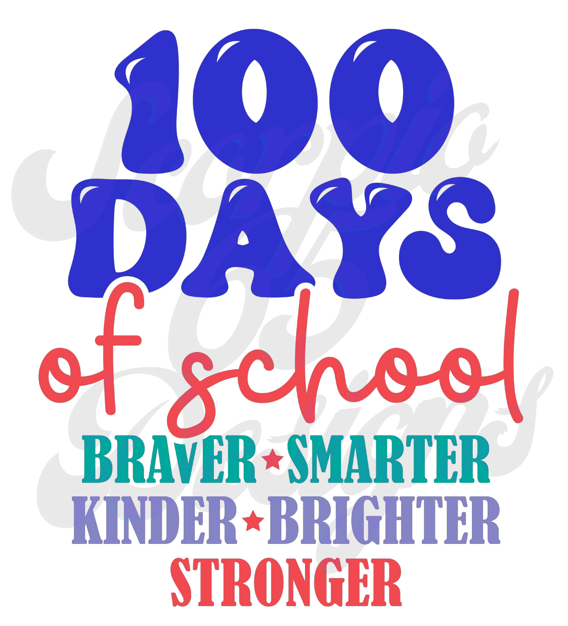 100 Days of School Kinder DTF Transfers Scorpio 65 Designs