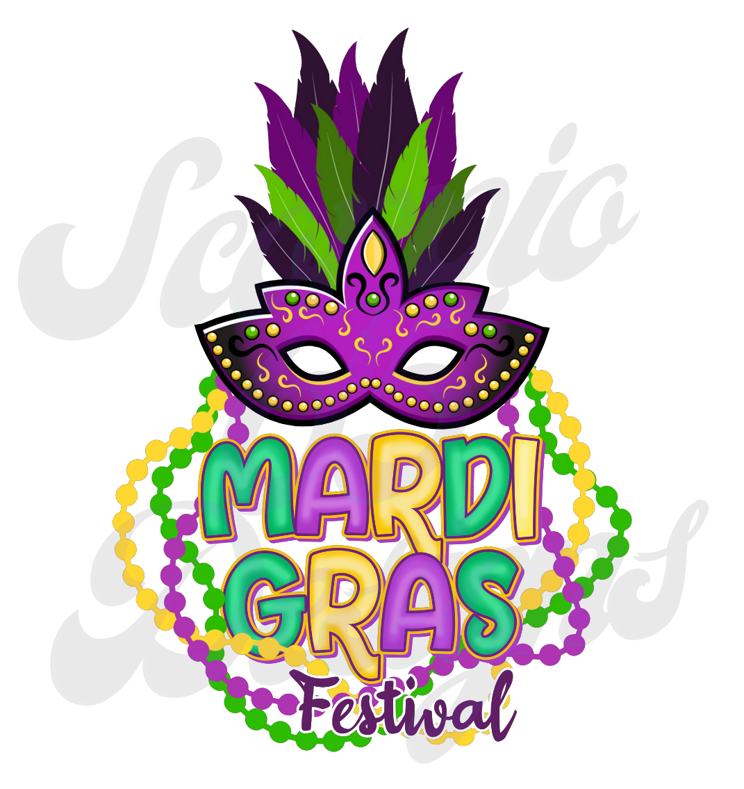 Mardi Gras BeadsDTF Transfers Scorpio 65 Designs