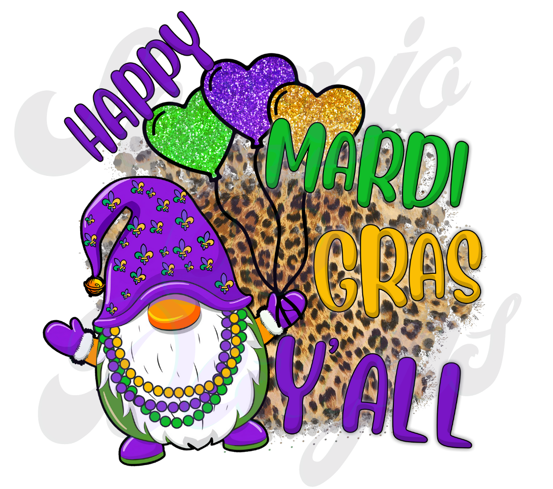Happy Mardi Gras Yall DTF Transfers Scorpio 65 Designs