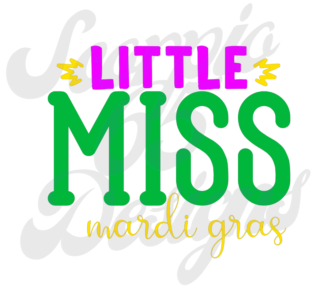 Little Miss Mardi Gras DTF Transfers Scorpio 65 Designs