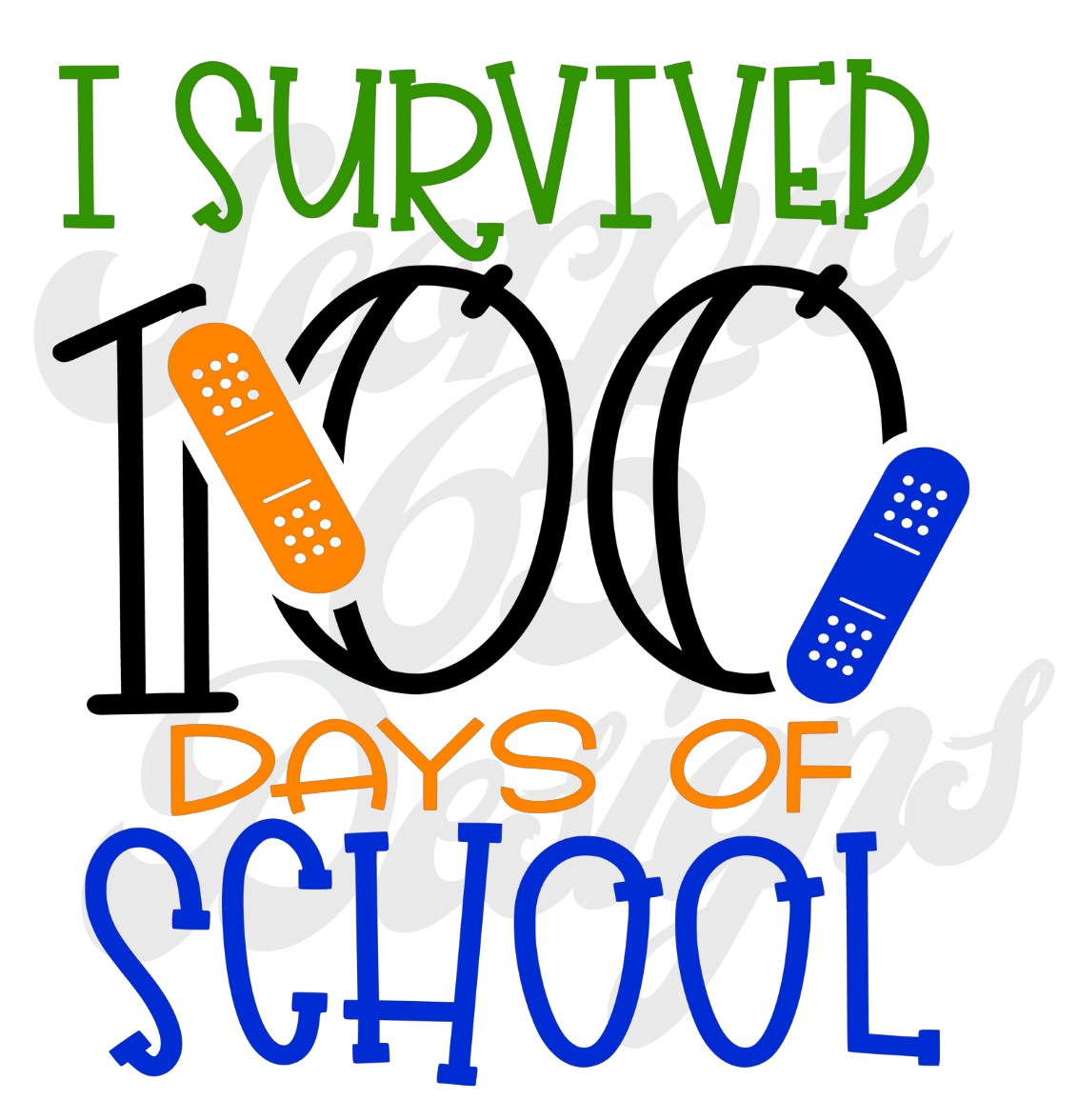 I Survived 100 Days of School DTF Transfers Scorpio 65 Designs