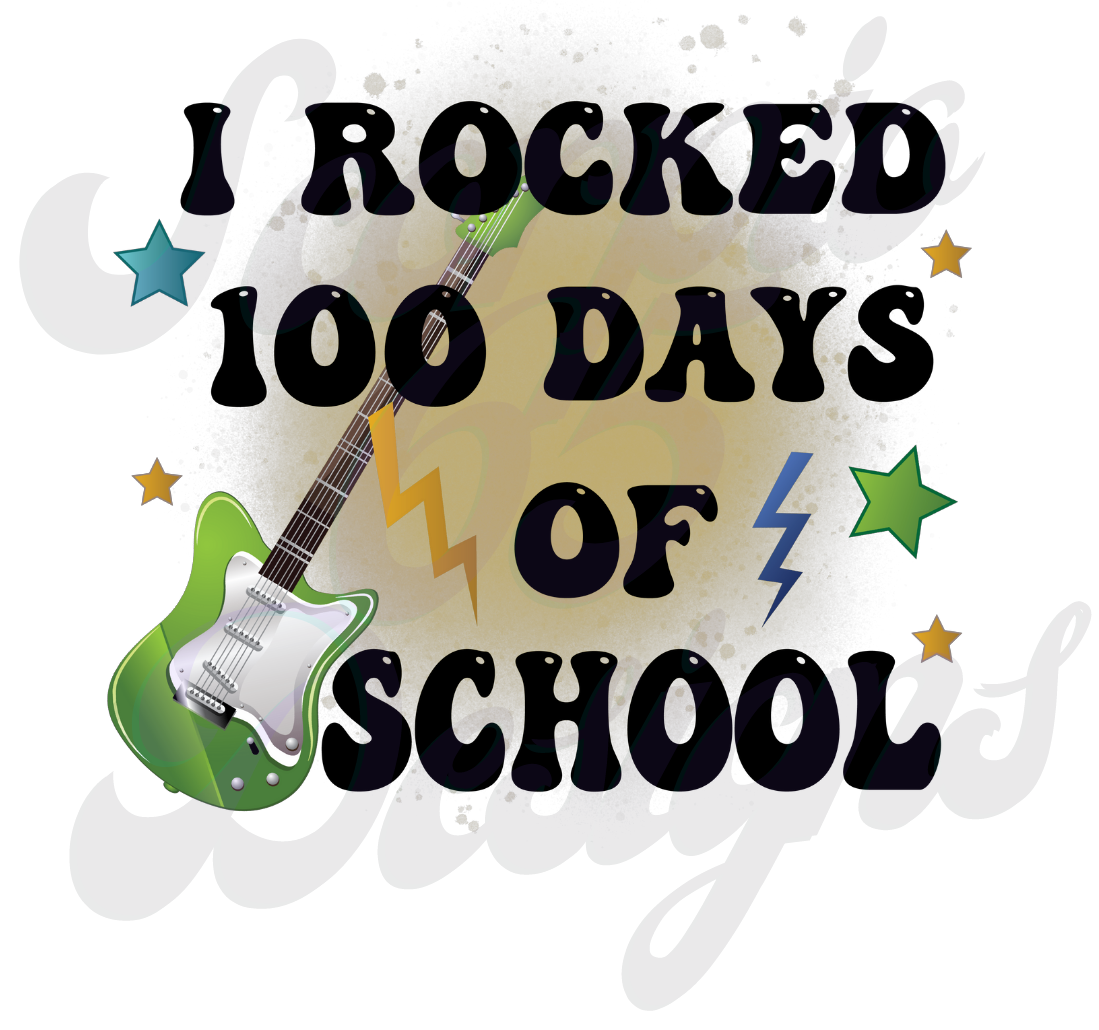I Rocked 100 Days of School DTF Transfers Scorpio 65 Designs