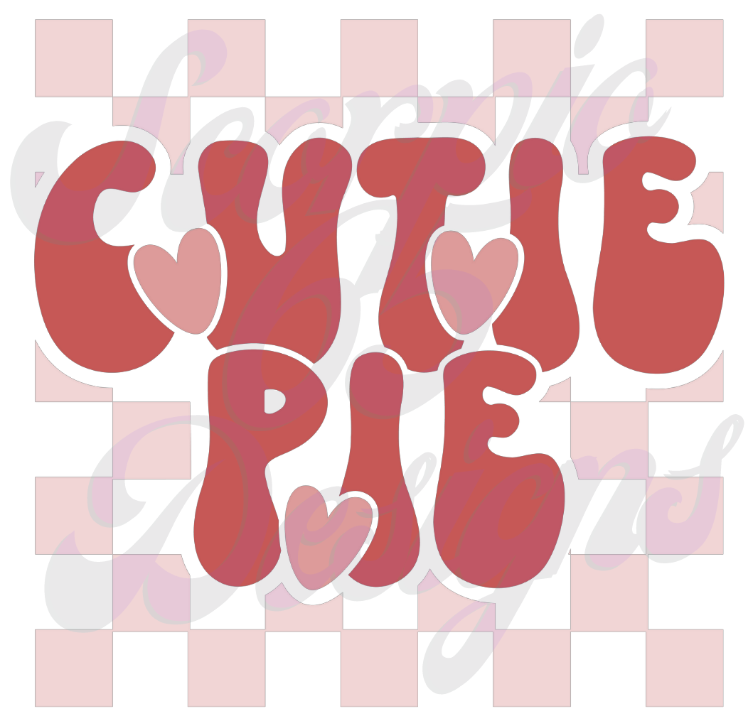 Cutie Pie Checker Board DTF Transfers Scorpio 65 Designs
