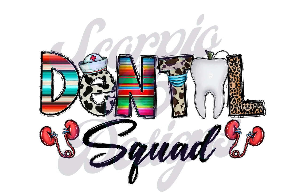 Dental Squad DTF Transfers Scorpio 65 Designs