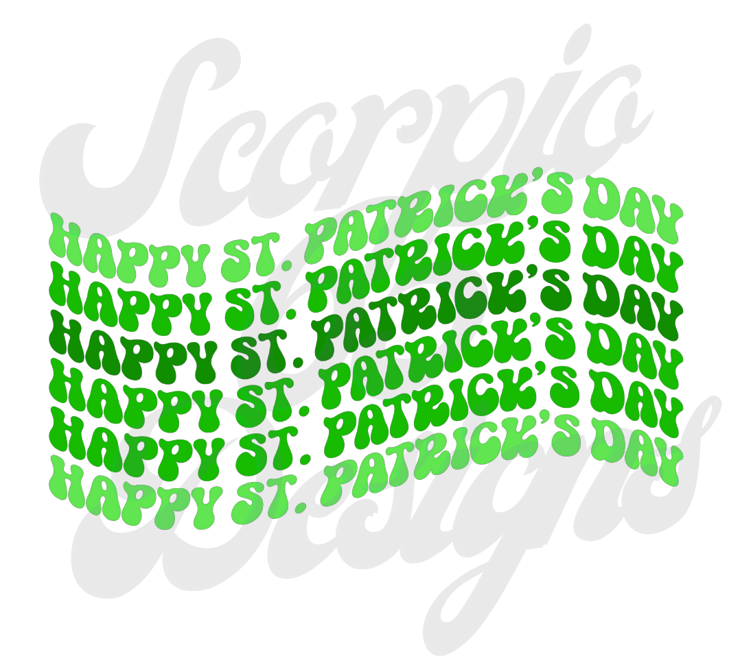 Happy St Patrick's Day DTF Transfers Scorpio 65 Designs