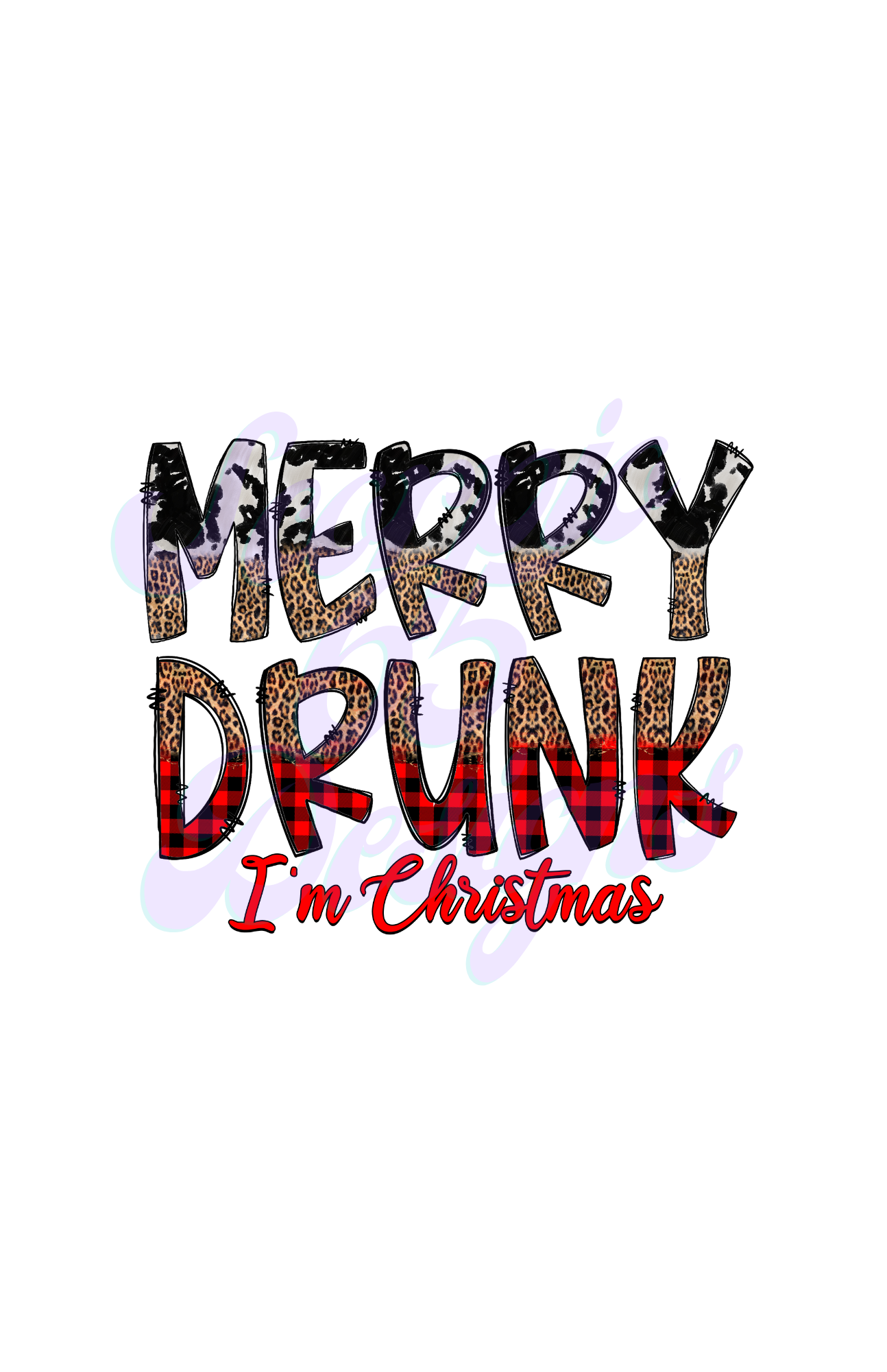 Merry Drunk - I'm Christmas DTF Transfers Scorpio 65 Designs