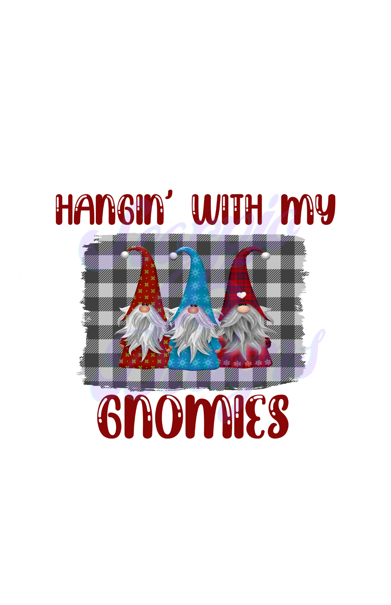 Hangin' With My Gnomes- Plaid DTF Transfers Scorpio 65 Designs