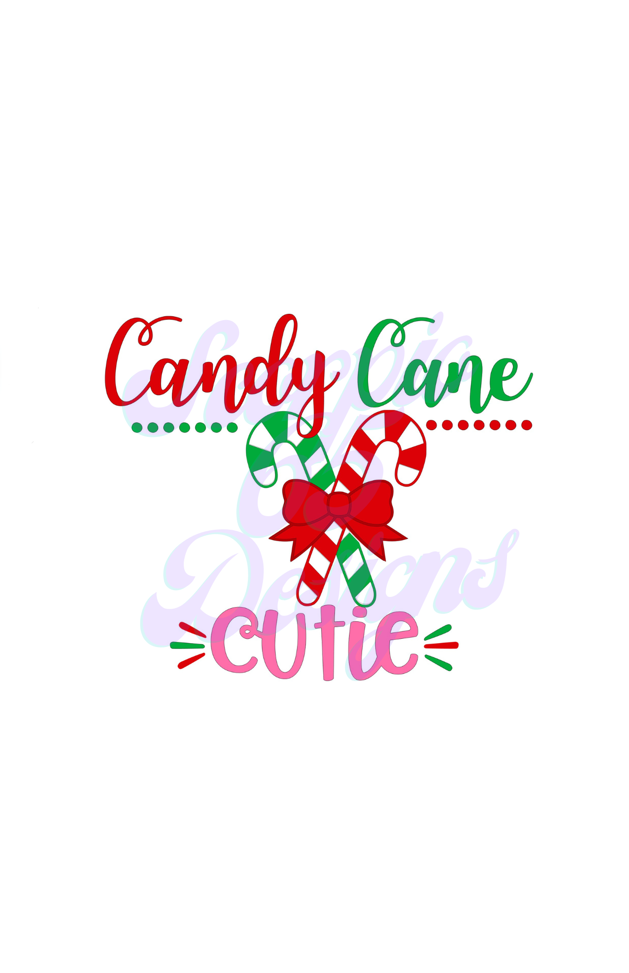 Candy Cane Cutie DTF Transfers Scorpio 65 Designs