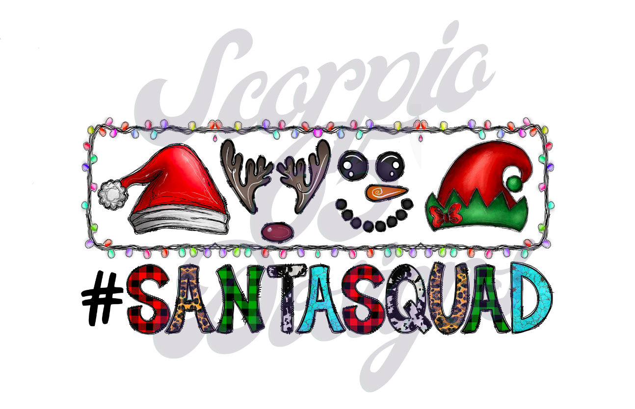 #sanatasquad DTF Transfers Scorpio 65 Designs